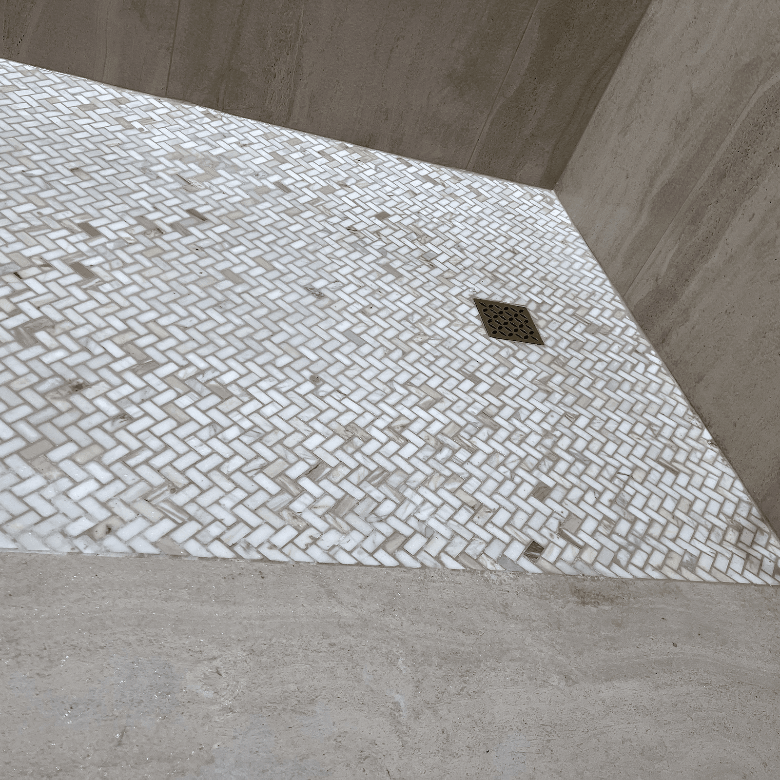 Shower tile work
